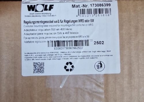 Wolf Regelungsadapter Sockel weiß für Regelungen WRS oder 5W 173086399