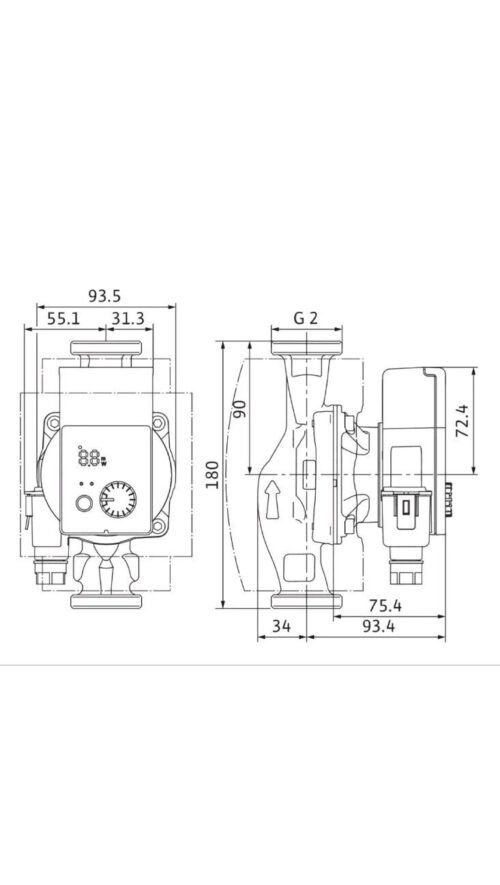 Nassläufer-Hocheffizienzpumpe Yonos PICO plus 30/1-4 180mm 4215508 – Bild 2
