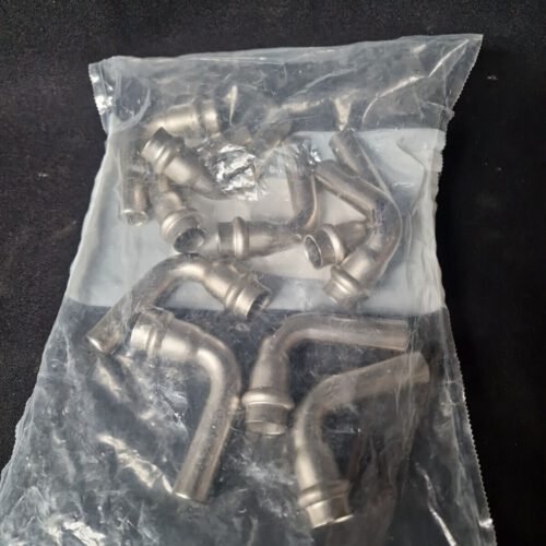 SANHA NiroSan Edelstahl Pressfitting Bogen 90° 9001A i/a 15 mm