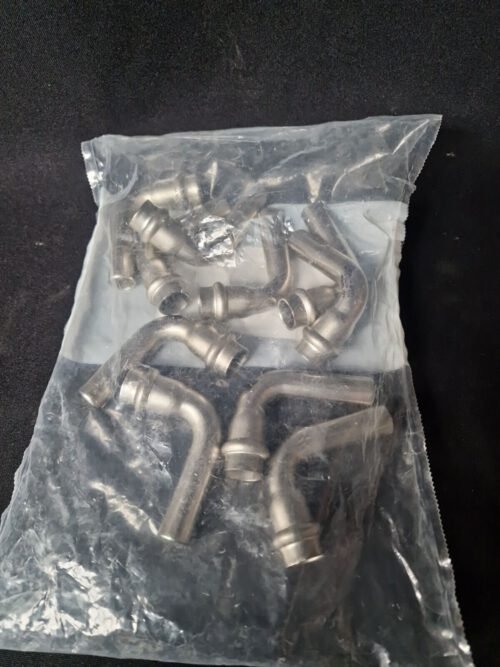 SANHA NiroSan Edelstahl Pressfitting Bogen 90° 9001A i/a 15 mm