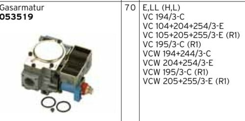 Gasarmatur 845 Sigma 0063AS4831 Vaillant 053519 Atmotec Classic VCW /VC – Bild 3