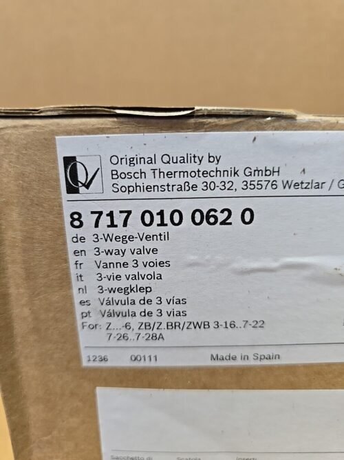 Bosch Junkers 3-Wege-Ventil, 87170100620, KSBR, ZBS, ZSBR, ZSN, ZSR, ZWBR, ZWR – Bild 2