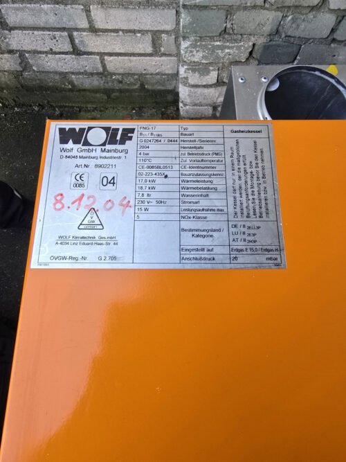 Wolf FNG-17 Gaskessel komplett mit Regelung R12 – Bild 3