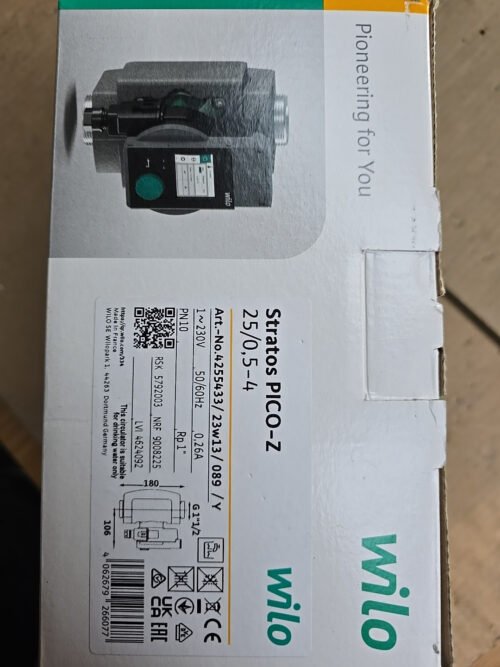 Wilo Stratos PICO-Z 25/0,5-4 Zirkulationspumpe 4255433 nur für Trinkwasser – Bild 2